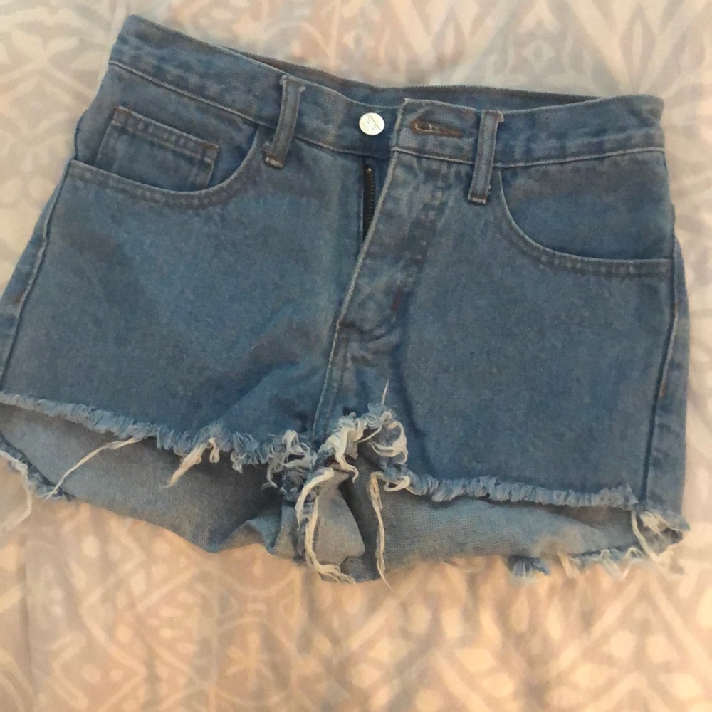 Light washed denim shorts (size small)